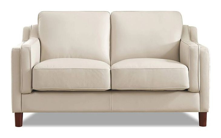 Isla Vanilla Leather 60" Loveseat