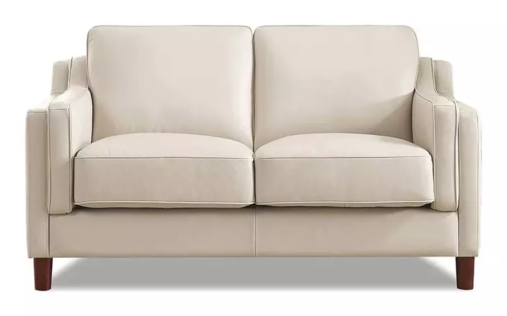 Isla Vanilla Leather 60" Loveseat