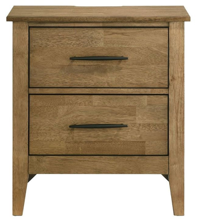 Andover Maple 2 Drawer Nightstand with USB Charging