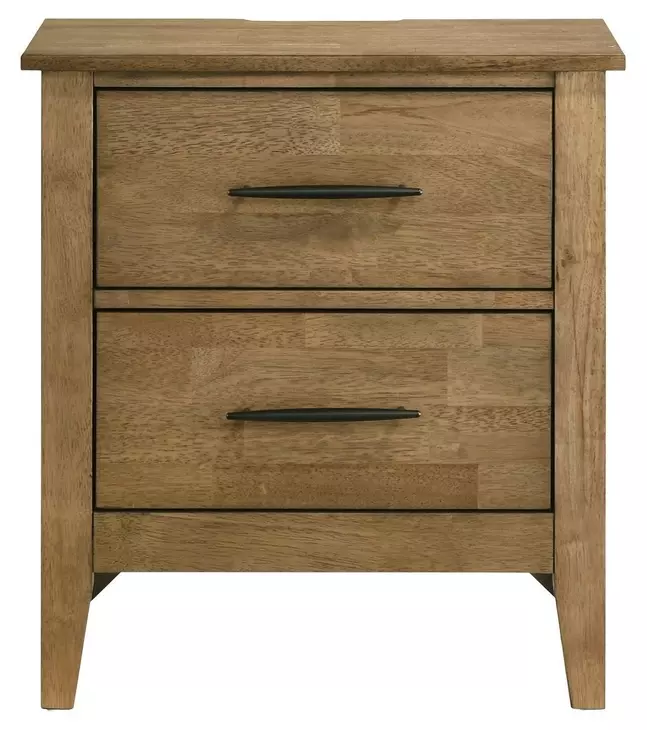Andover Maple 2 Drawer Nightstand with USB Charging