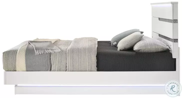 Paradox White Panel Bedroom Set from New Classic | Coleman Furniture