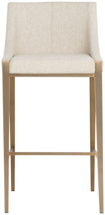 Landmark Monument Oatmeal Upholstered Bar Stool