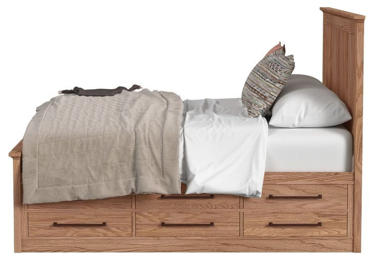 Oak Park Taupe King Storage Panel Bed with 9 Drawers