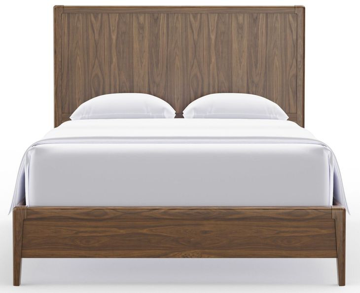 Nordhaven Nordic Walnut Queen Panel Bed