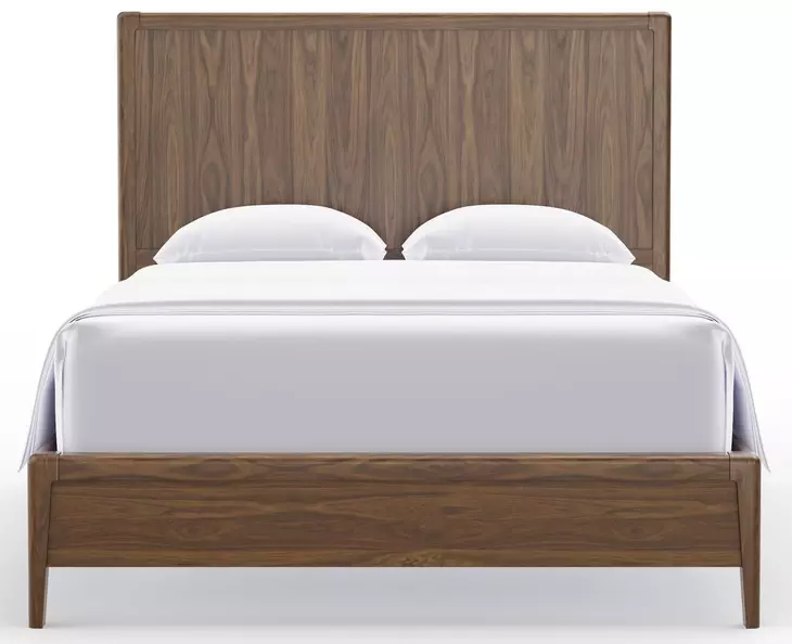 Nordhaven Nordic Walnut Queen Panel Bed