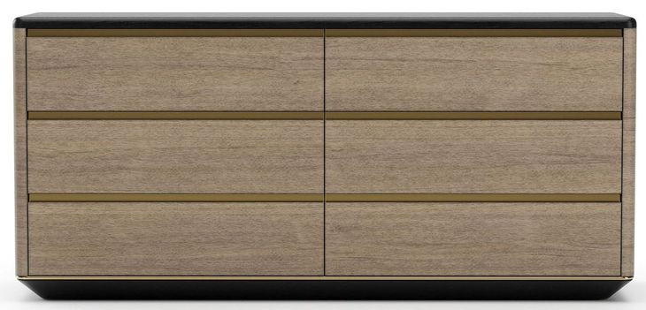 Madera Chocolate Koto Matte and Modern Walnut 6 Drawer Dresser