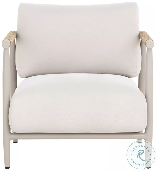 Muros Palazzo Cream Lounge Chair With Greige Base