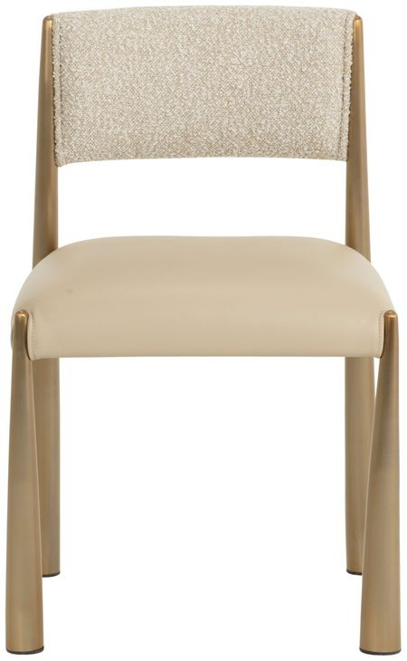 Baymont Napa Beige and Santa Cruz Oatmeal Upholstered Dining Chair Set of 2
