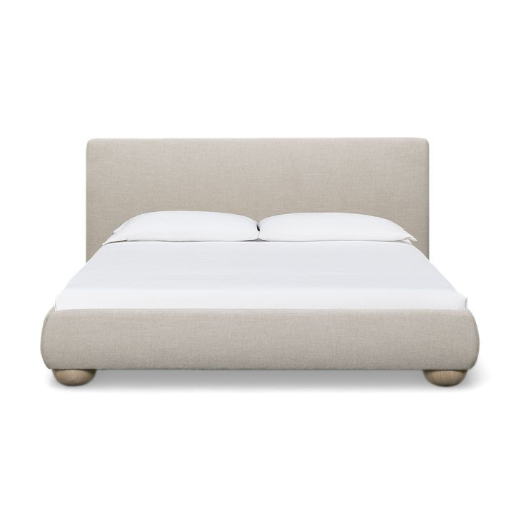 Rayne Cream King Upholstered Panel Bed