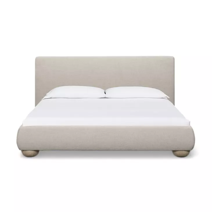 Rayne Cream King Upholstered Panel Bed