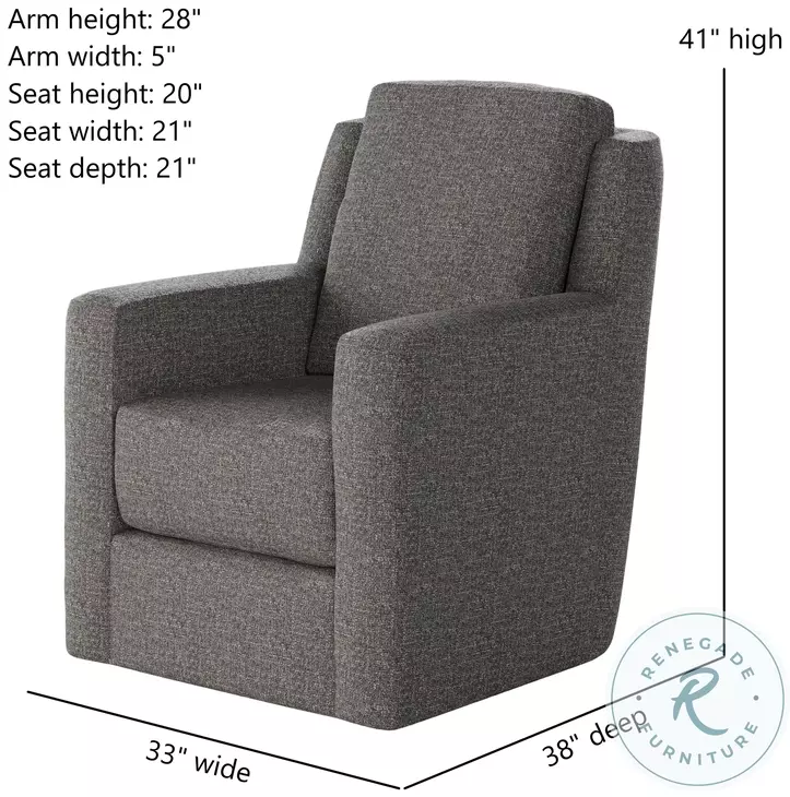 Diva Wendover Charcoal Swivel Glider