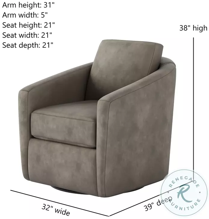 Daisey Fresca Cobblestone Swivel Glider