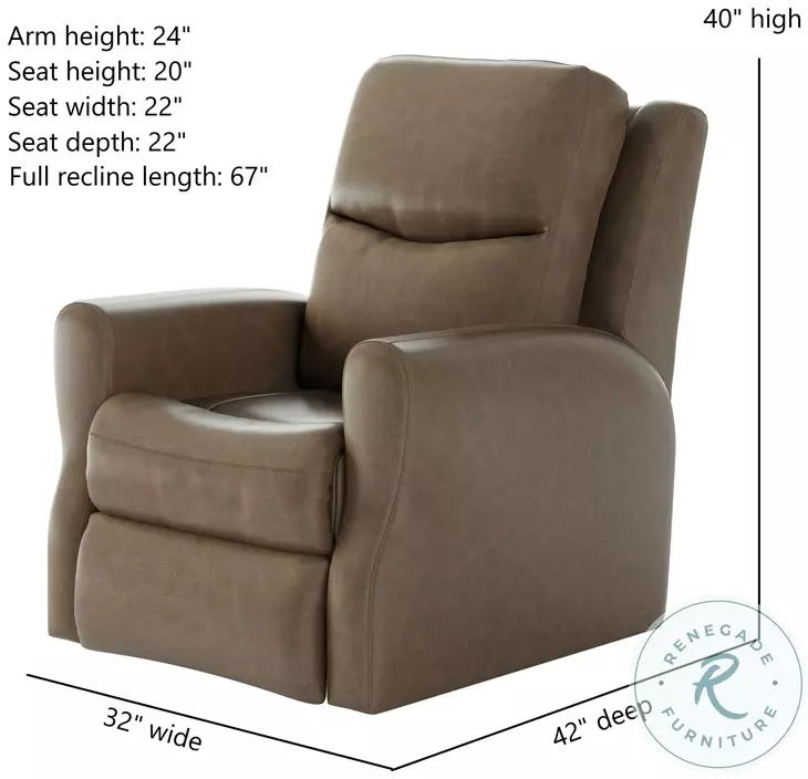 Fame Passion Hickory Swivel Rocker Recliner