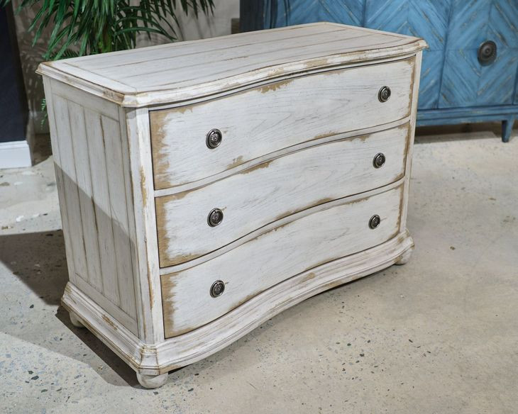 Beloved White 3 Drawer Bowfront Chest