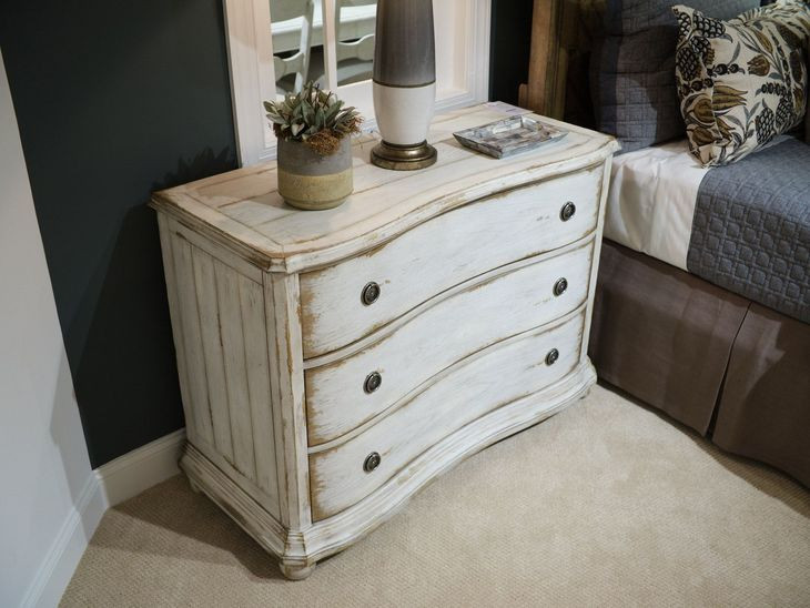 Beloved White 3 Drawer Bowfront Chest