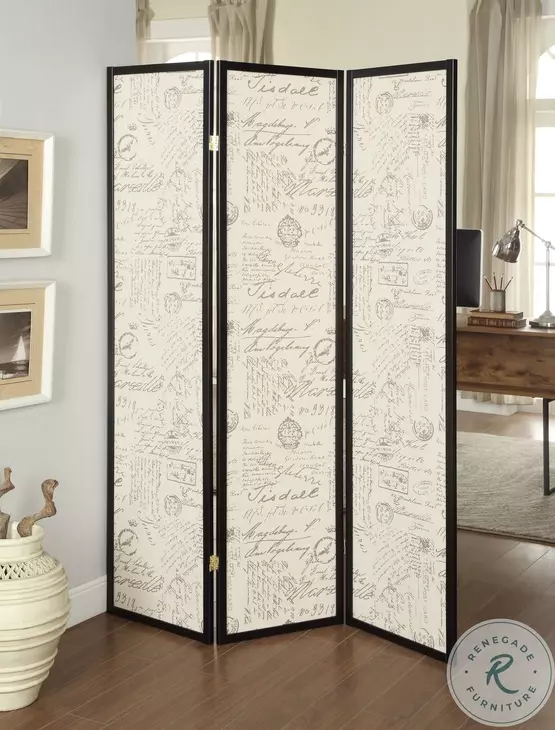 900074 Espresso 3 Panel Folding Screen