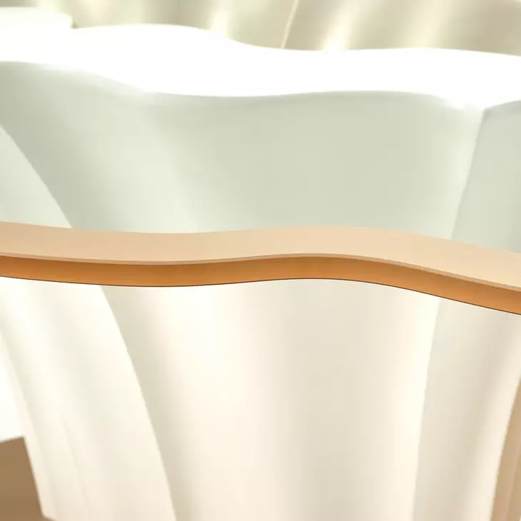London Place Creamy Pearl 90" Oval Entry Table