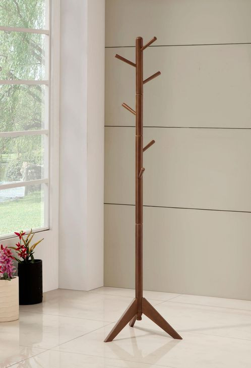 Devlin Walnut 6 Hooks Coat Rack