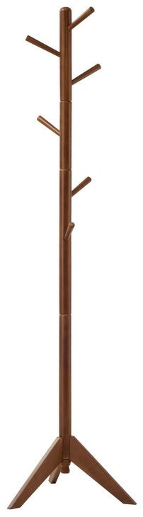 Devlin Walnut 6 Hooks Coat Rack