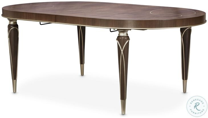 Villa Cherie Hazelnut Extendable Oval Dining Room Set