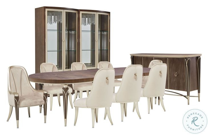 Villa Cherie Hazelnut Extendable Oval Dining Room Set