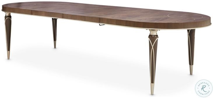 Villa Cherie Hazelnut 4 Leg Oval Dining Table