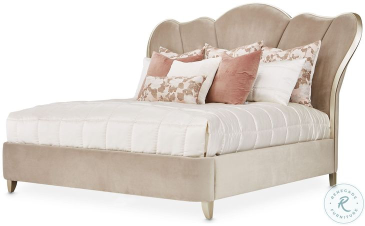 Villa Cherie Hazelnut Channel Tufted Upholstered Platform Bedroom Set