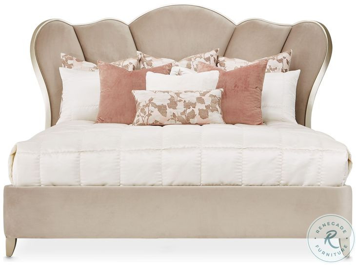 Villa Cherie Hazelnut California King Channel Tufted Upholstered Platform Bed