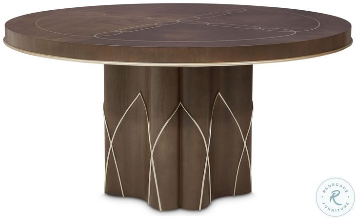 Villa Cherie Hazelnut Round Dining Table