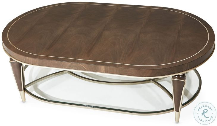 Villa Cherie Hazelnut Oval Cocktail Table
