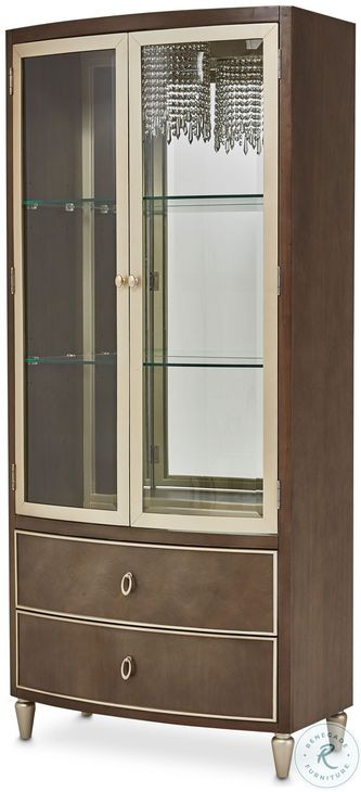 Villa Cherie Hazelnut Display Cabinet