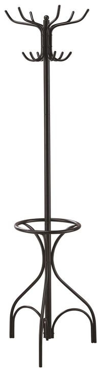 Kiefer Black 12 Hooks Coat Rack