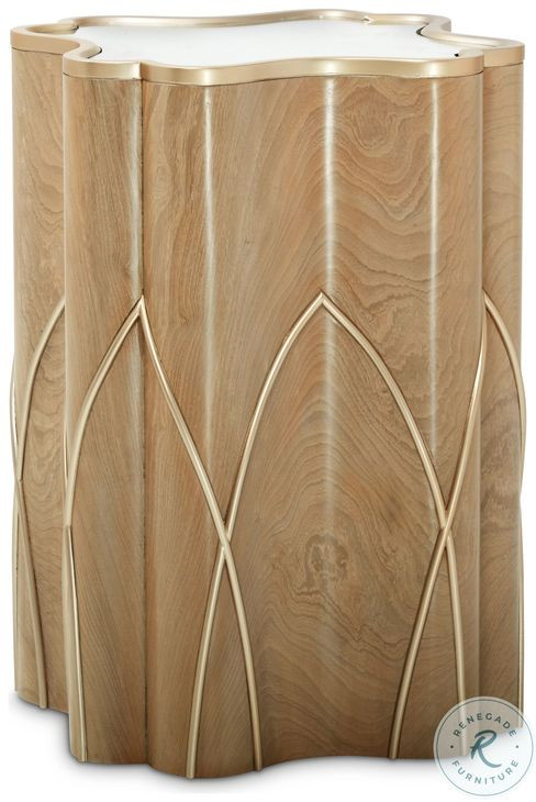 Villa Cherie Caramel Chairside Table