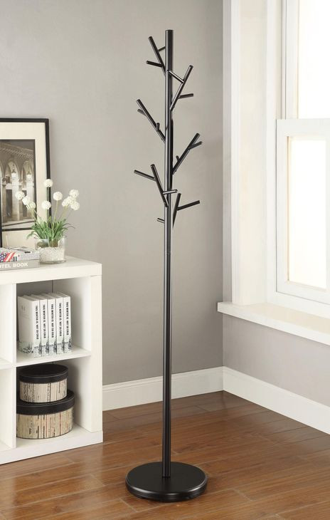 Clover Black 12 Hooks Coat Rack