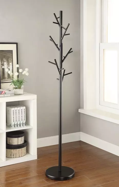 Clover Black 12 Hooks Coat Rack