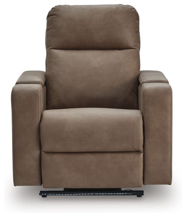 Flinlock Caramel Glider Power Recliner with Audio System