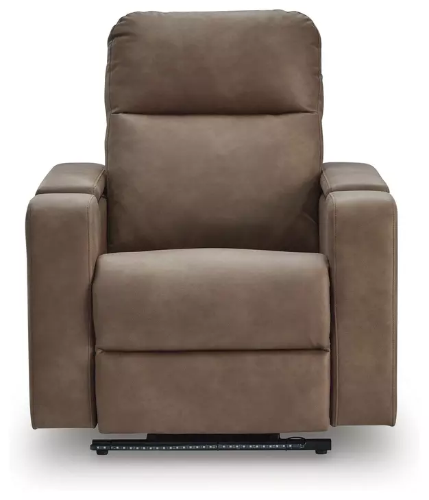 Flinlock Caramel Glider Power Recliner with Audio System