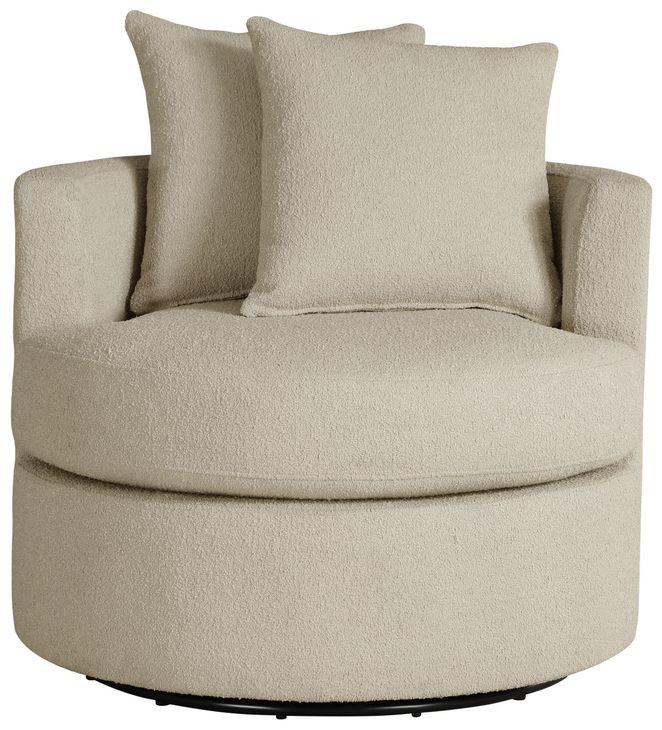Debbie Camel Boucle Swivel Chair