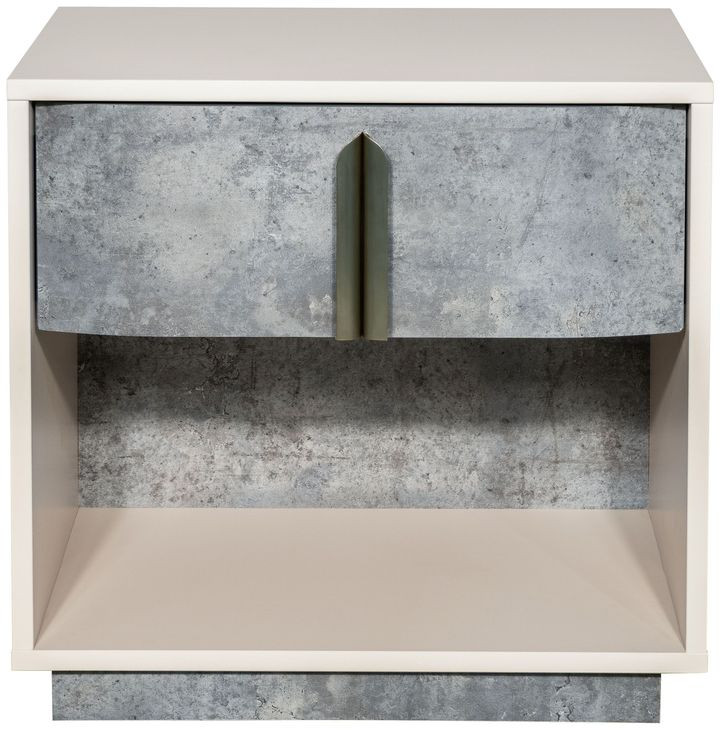 Alvara Stone 1 Drawer Nightstand with LED