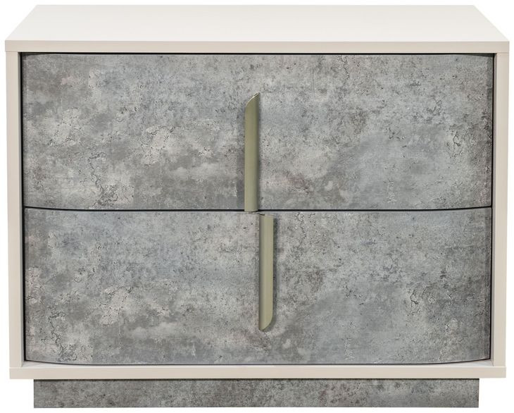 Alvara Stone 2 Drawer Nightstand with LED