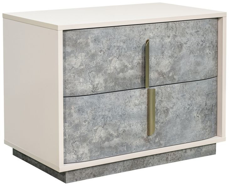 Alvara Stone 2 Drawer Nightstand with LED