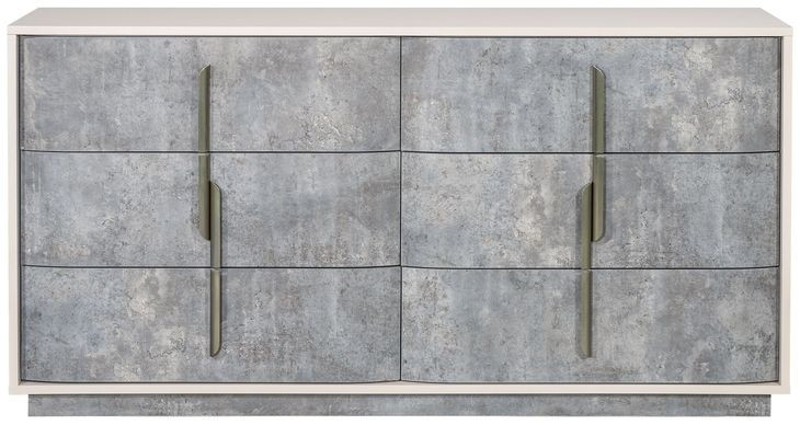 Alvara Stone 6 Drawer Dresser with LED
