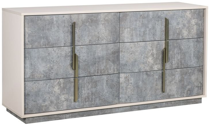 Alvara Stone 6 Drawer Dresser with LED