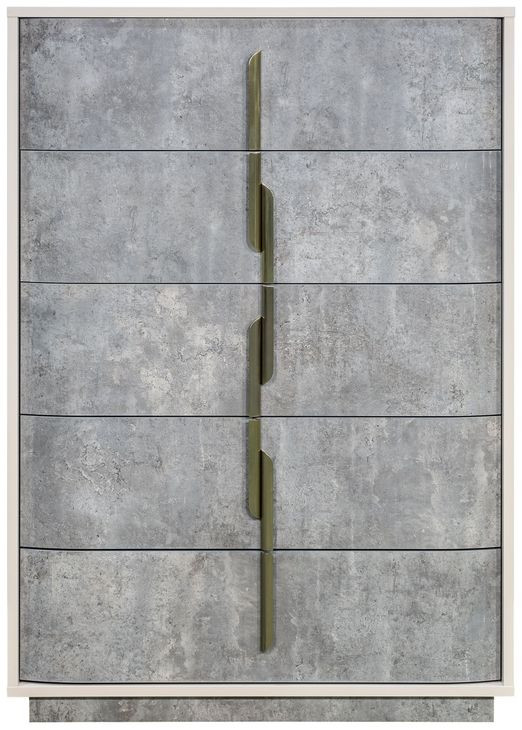 Alvara Stone 5 Drawer Chest with LED