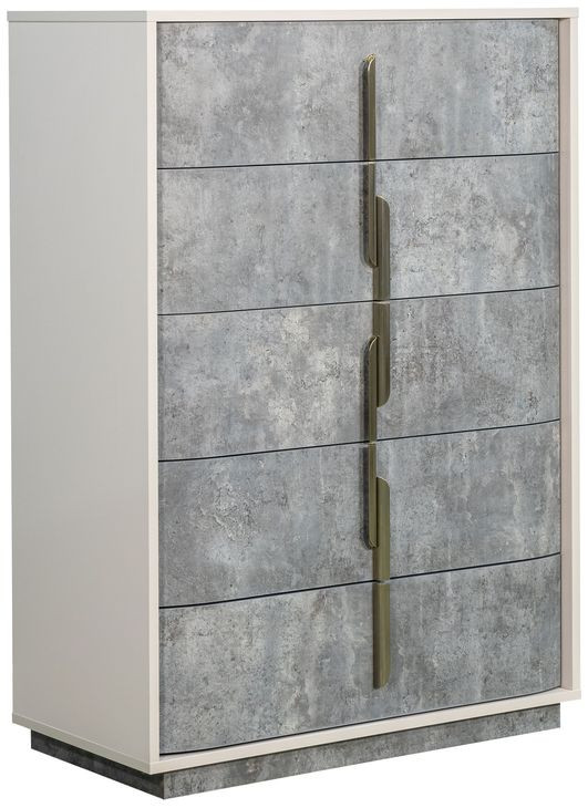 Alvara Stone 5 Drawer Chest with LED