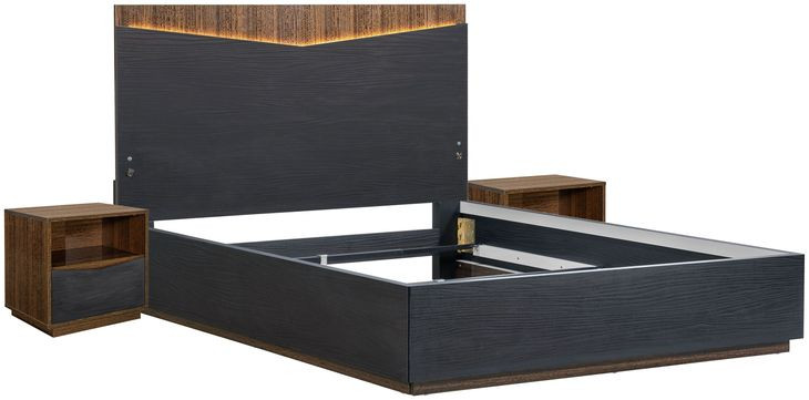Kayner Charcoal Platform Bedroom Set