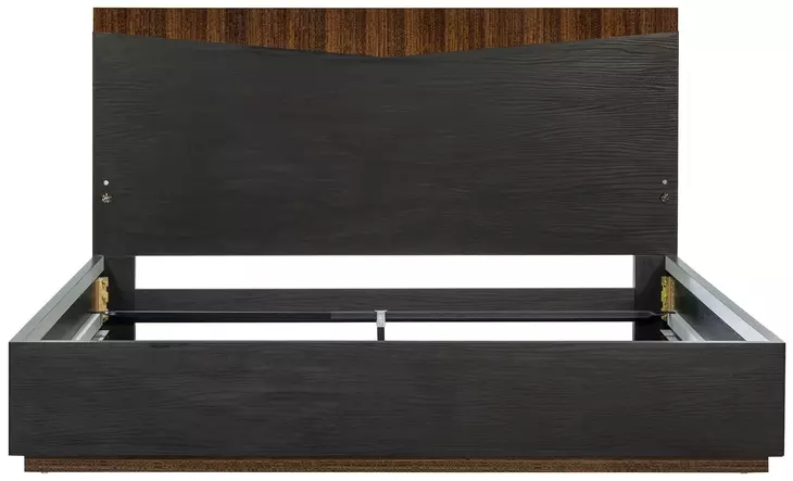 Kayner Charcoal King Platform Bed with LED and USB Charging