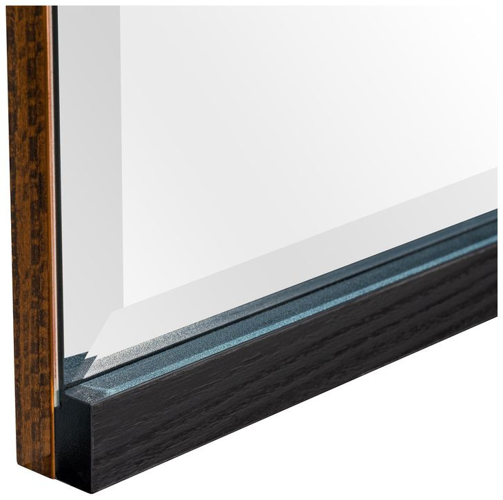 Kayner Charcoal Rectangular Dresser Mirror with LED