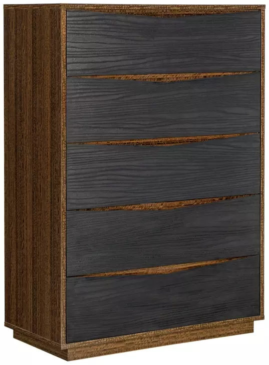 Kayner Charcoal 5 Drawer Chest with LED