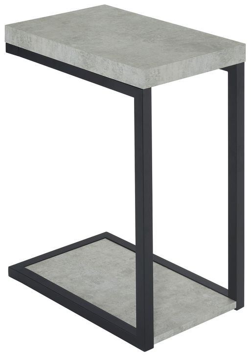 Beck Cement And Black Accent Table